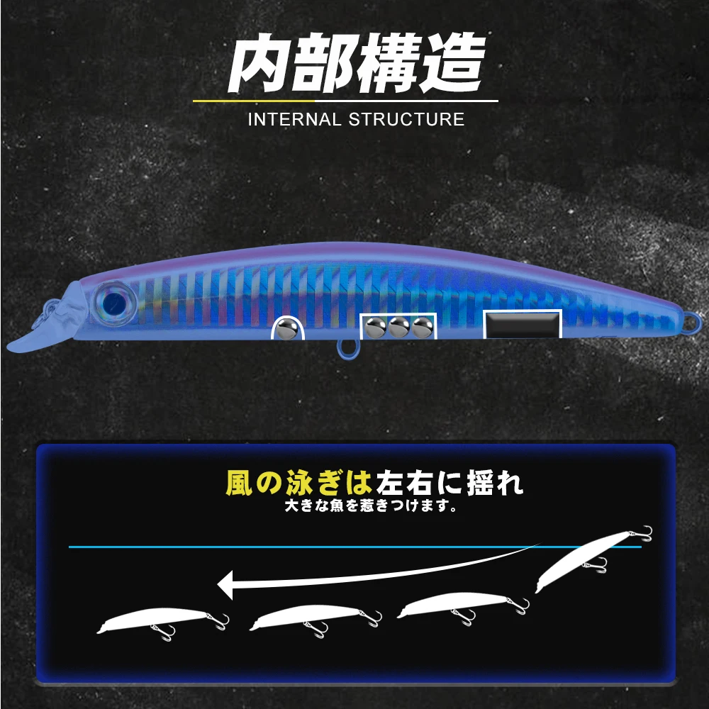 D1 Sea Fishing Lure Floating White Bait  135mm 20g Wobblers for Sea Bass Pike  Minnow Artificial goods Carp fishing