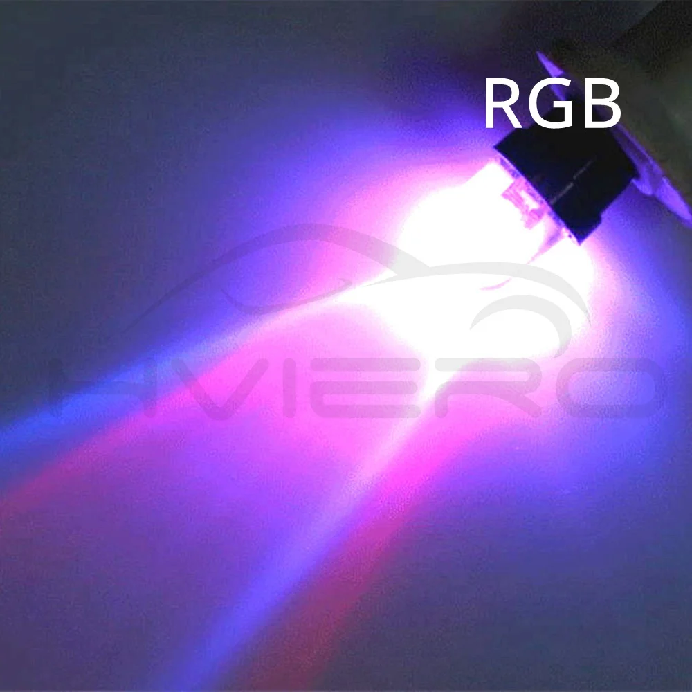 10X белый красные, синие Зеленый Желтый RGB T10 W5W 168 194 501 1smd автомобильный клиновидный светильник сторона приборной панели лампа для подсветки номерного знака AC/DC 12V - Испускаемый цвет: RGB