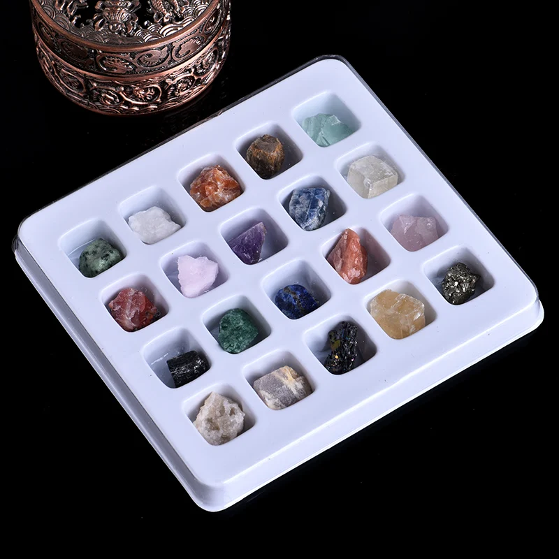 20 в 1 Набор Природный Рок-кристалл минеральное ювелирное украшение для дома