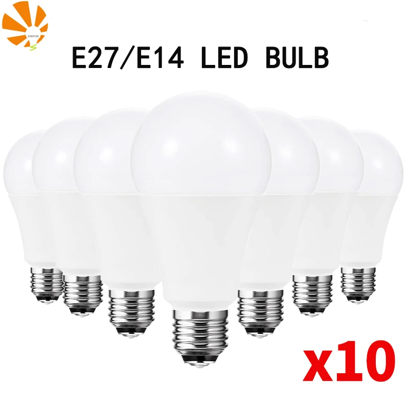

Светодиодные лампы E27 E14 220 в 230 В 3 Вт 6 Вт 9 Вт 12 Вт 15 Вт 18 Вт 20 Вт, 10 шт.