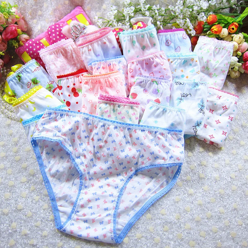 Трусики детские хлопковые с мультяшным рисунком на возраст от-10 лет | Женская