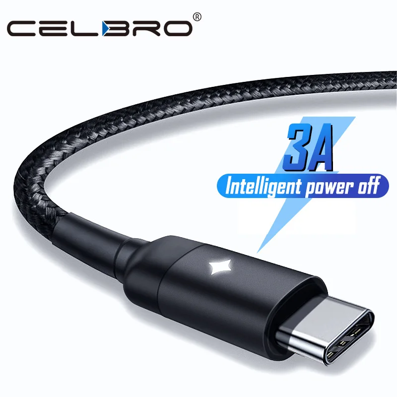 3A Led mi cro Usb type C кабель для быстрой зарядки Quick Charge 3,0 кабель Usbc Cavo для Xiaomi mi A3 9 SE t 9t Black Shark 2 power Bank