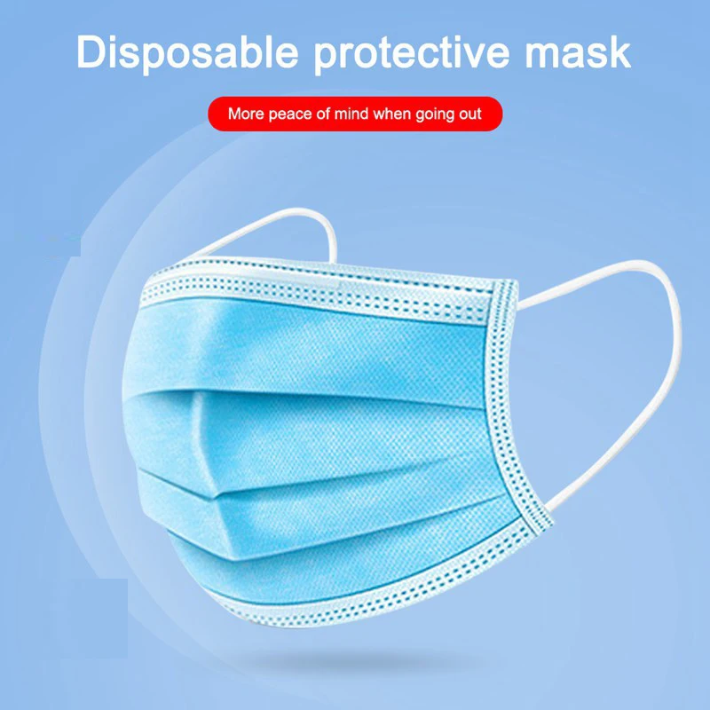 

50PCS Disposable Face Mouth Mask Mask Breathing Masks Safety Mask Elastic Face Mask Non-woven Filter Mouth Mask White Mask