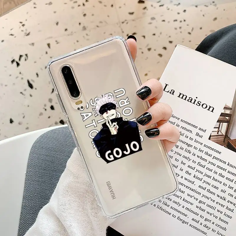 

Anime Jujutsu Kaisen Phone Case Transparent for Samsung A71 S9 10 20 HUAWEI p30 40 honor 10i 8x xiaomi note 8 Pro 10t 11