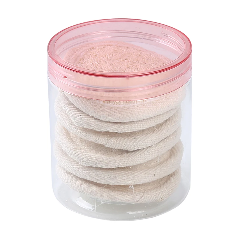 

Round Loofah Sponge Washing Exfoliate Makeup Remover Bath Rub Slices Body Shower Pad Towel Glove Clean Natural Facial