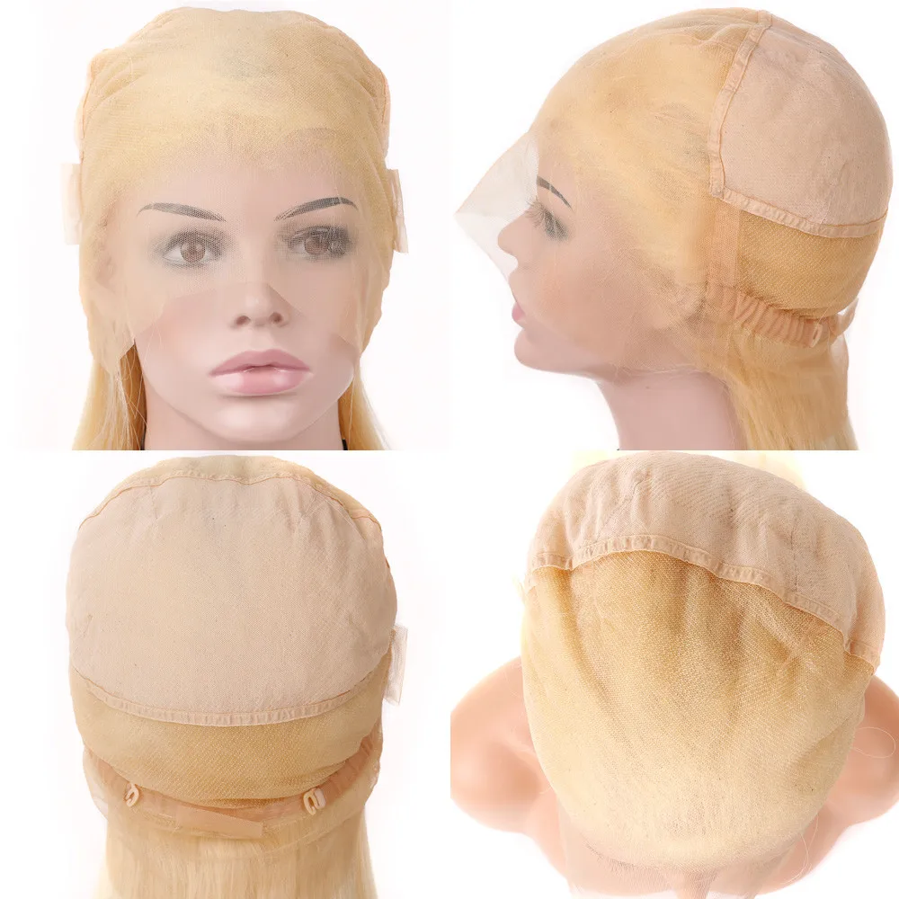 613 Glueless бразильские волосы Remy полный парик шнурка с волосами младенца 150% чистый