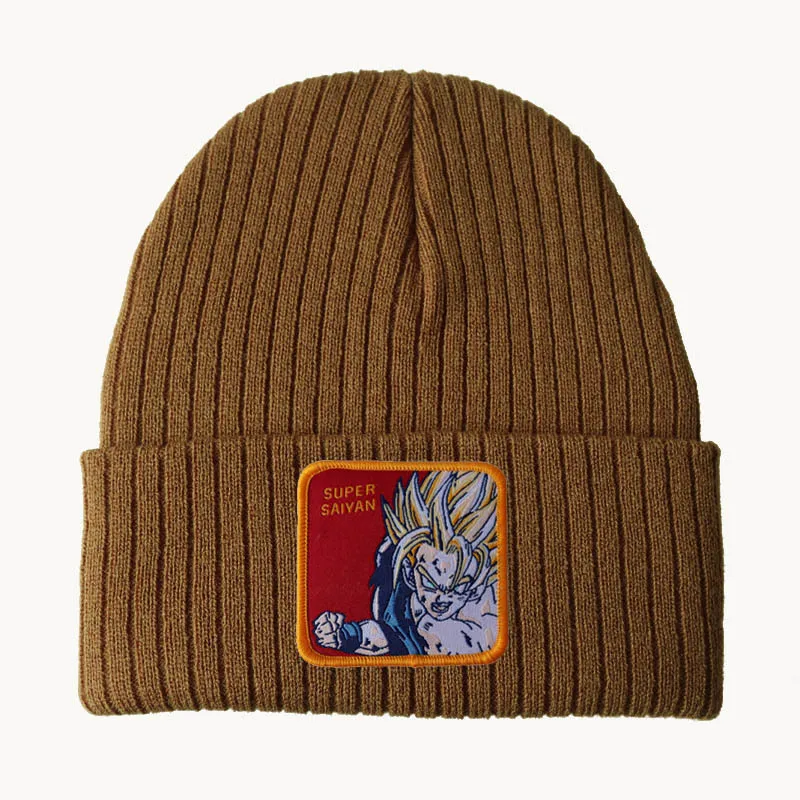 

Knitted Cap Winter Warm Beanie Anime Cartoon Men Embroidery Hedging Soft Wool Knit Hat Women Cycling Skiing Cap Unisex
