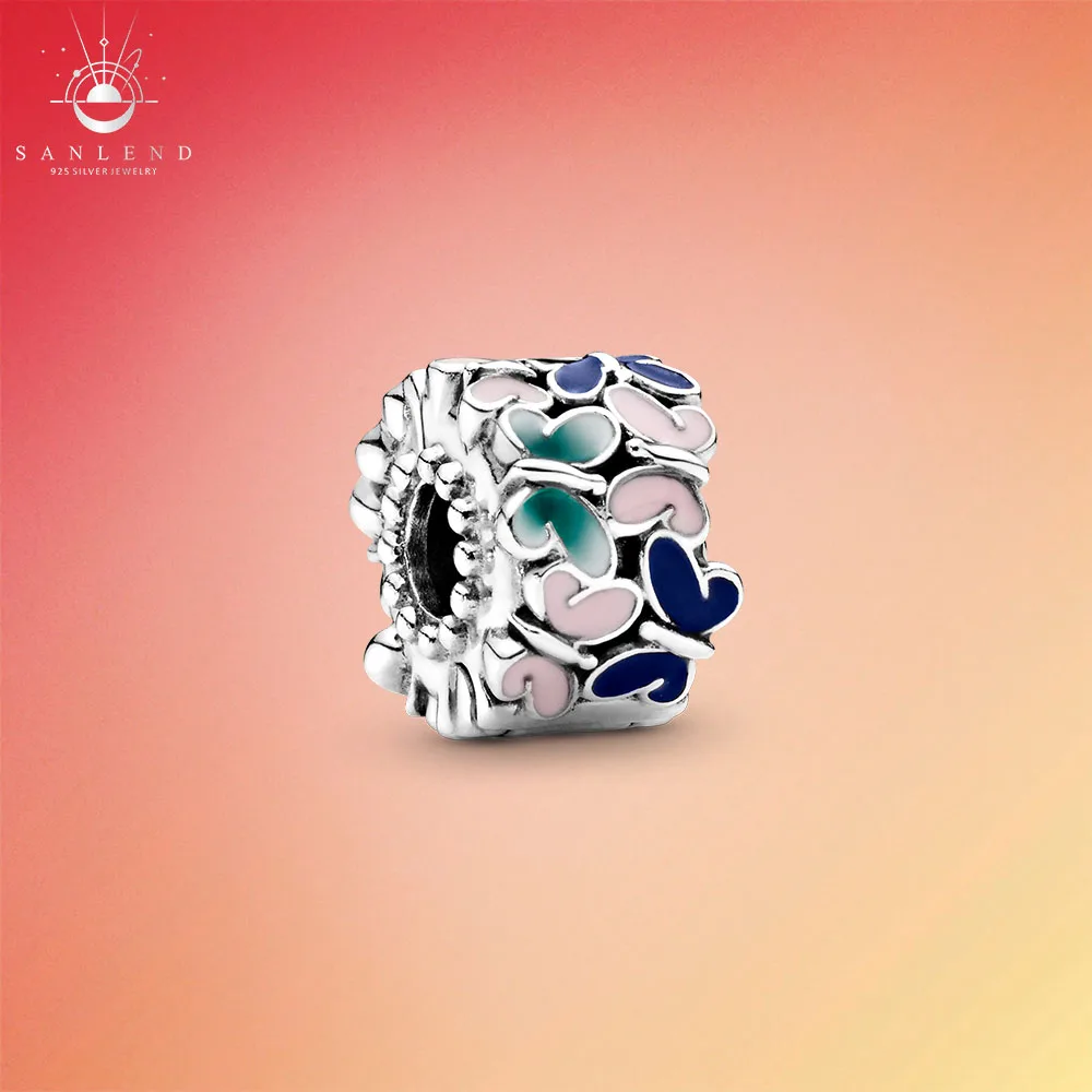 

Sanlend 925 стерлингового серебра бисера бабочки клип, брелоки, подходят к оригинальным браслетам Pandora, свадебные и вечерние подарки для женщин ю...