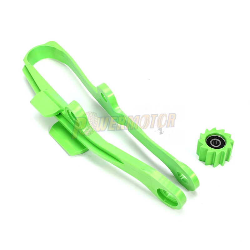 Зеленая направляющая для слайдера цепи мотоцикла маятниковый ролик KAWASAKI KXF250 KXF450