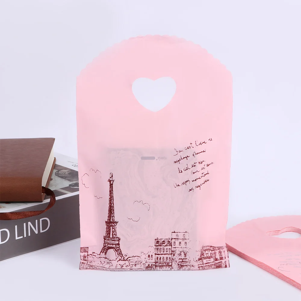 50 шт./компл. башня шаблон упаковочные сумки розовые милые пластиковые