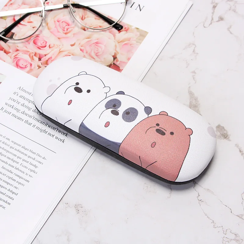 Cartoon Glasses Box Matel Hard Cover Eyeglasses Protector Spectacel Eyewear Case For Women High Quality Student School Cases | Аксессуары