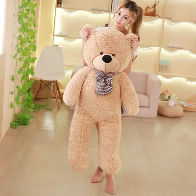Light Brown 【7 цветов 】 60 см гигантский плюшевый мишка плюшевые игрушки Детский подарок на день рождения Мягкая Подушка куклы плюшевые мишки - Цвет: Light Brown