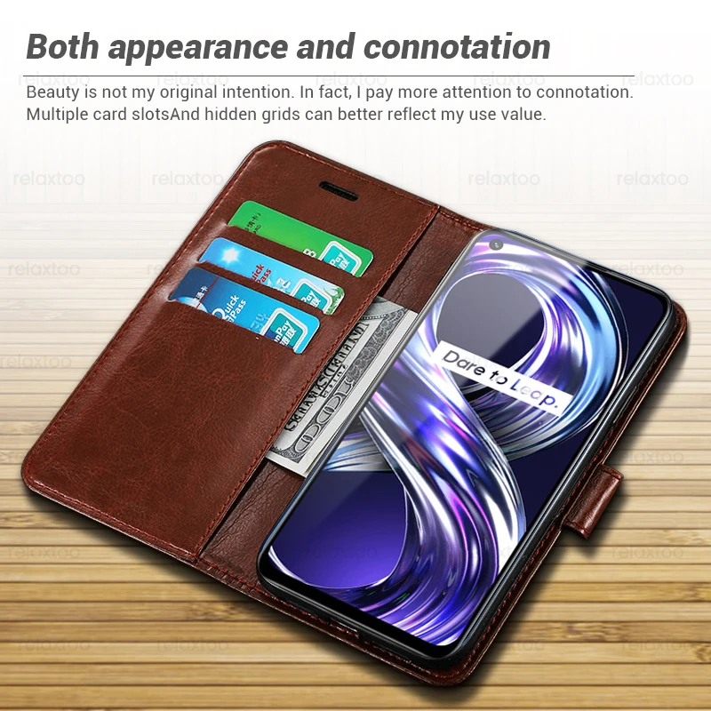 book style leather magnetic stand flip phone cover for realm realme 8i 8 i i8 realme8i rmx3151 6 6 coque fundas realmi 8i case free global shipping