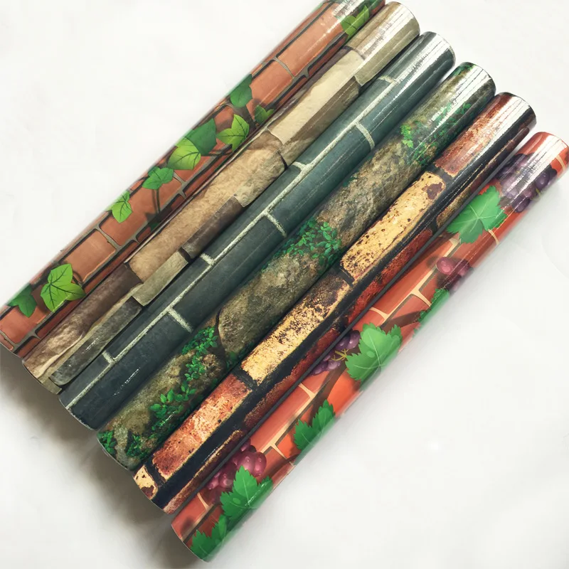 2 м самоклеющиеся наклейки на стену водонепроницаемые 3D ПВХ деревянные зерна