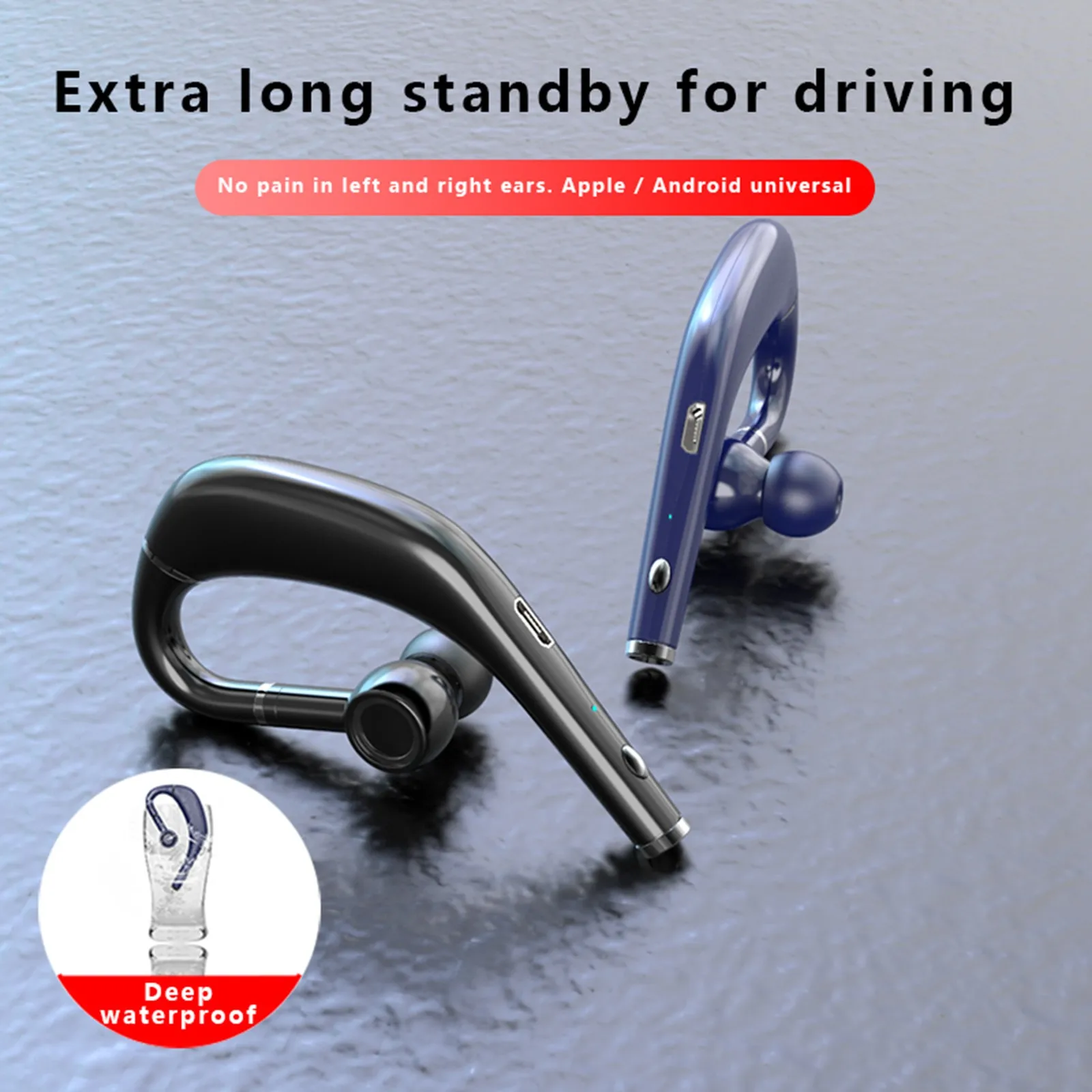 Беспроводная подвесная деловая гарнитура 5 0 Спортивная Bluetooth с быстрой зарядкой