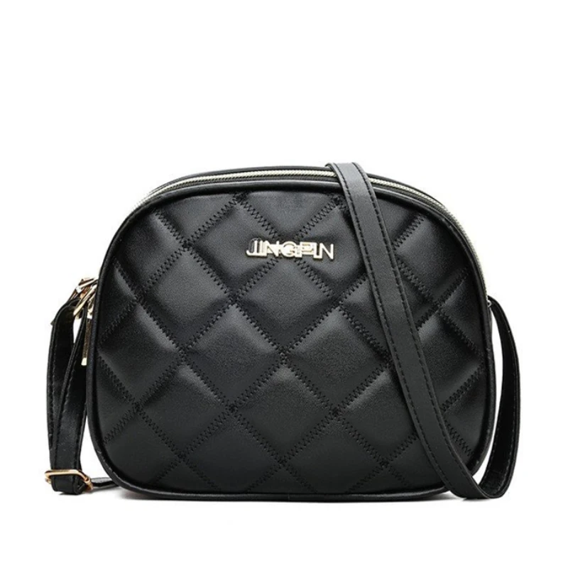 

Fashion PU Leather Messenger Women Bag Girls Ladies Shoulder Bags Black Plaid Lattice Small Crossbody Bags Handbag