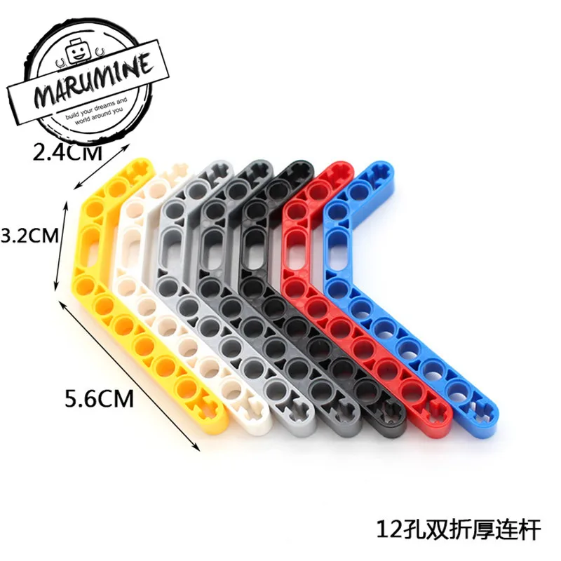 MARUMINE 50 шт./лот Technic Liftarm прямые блоки техника для закручивания строительных кирпичей набор образовательных игрушек для детей - Цвет: 32009