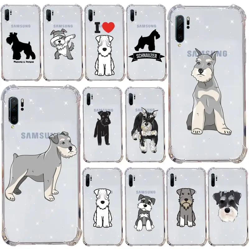 

schnauzer Phone Case Transparent For Samsung Galaxy A71 A21s S8 S9 S10 plus note 20 ultra