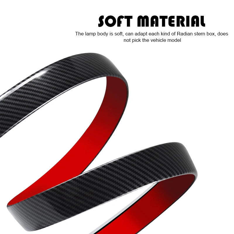 EURS 1 шт. автомобильные аксессуары 2 м углеродное волокно светодиодный спойлер