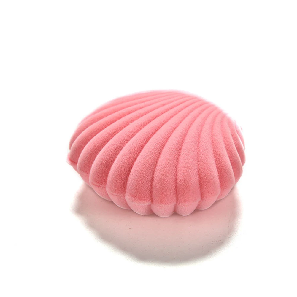 Бархатная подарочная коробка в виде милых ракушек подвеска для колец ювелирных