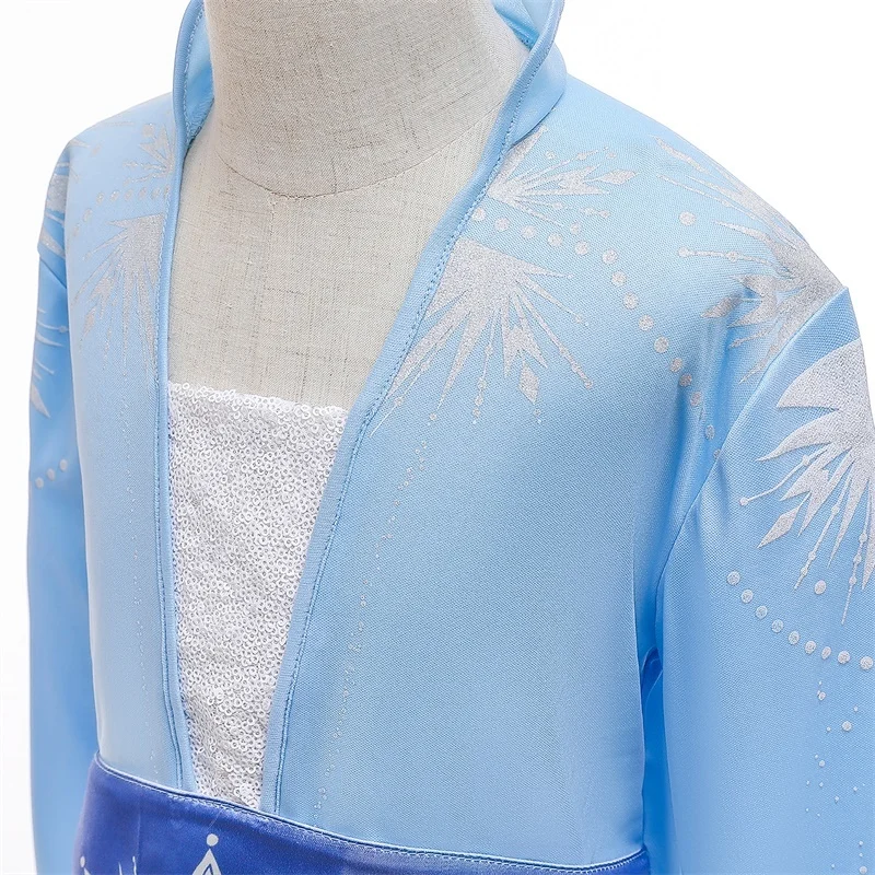 Платье принцессы для костюмированной вечеринки девочек Новинка Костюм Снежной