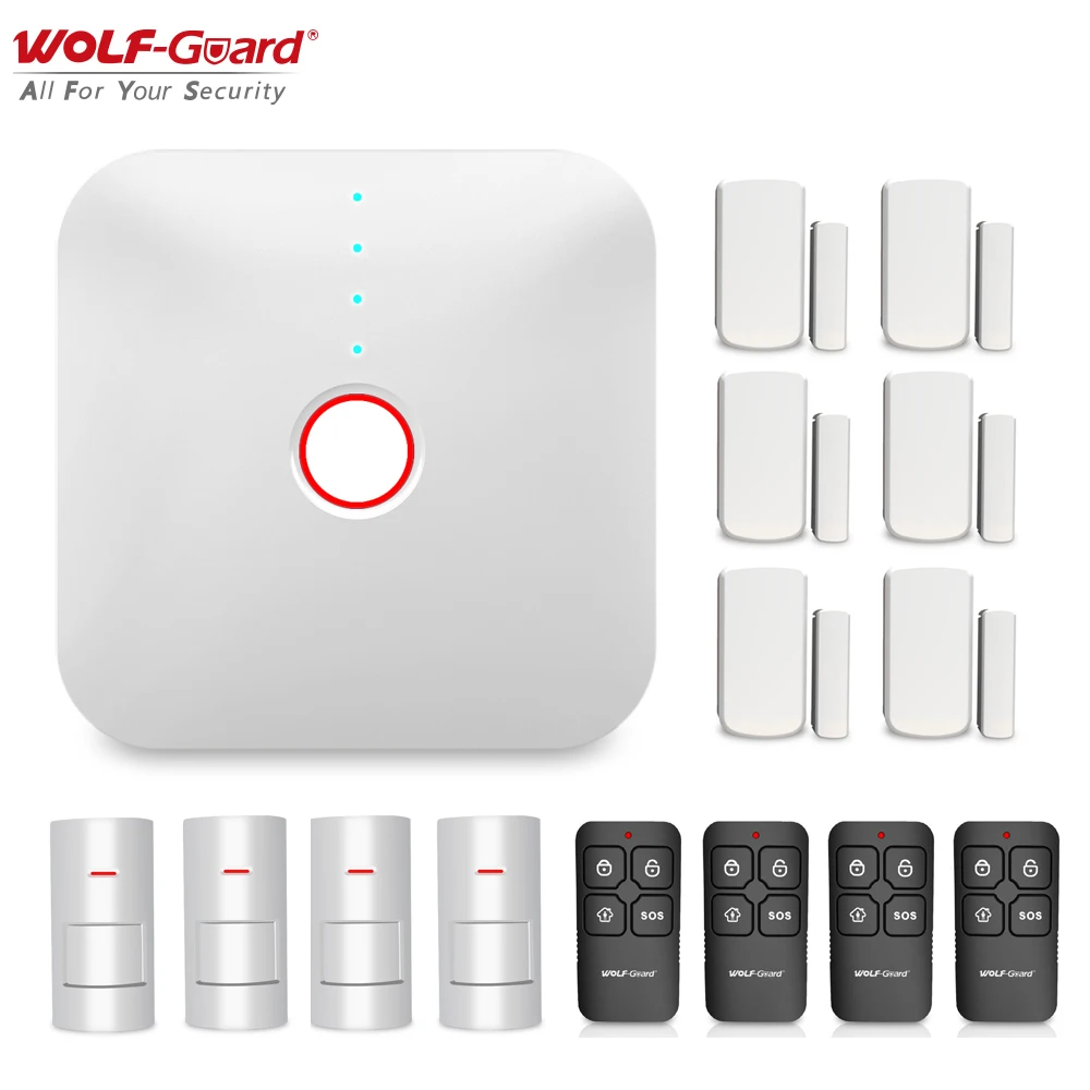Система охранной сигнализации Wolf Guard 2 4 ГГц Wi Fi с датчиком движения|Комплекты для