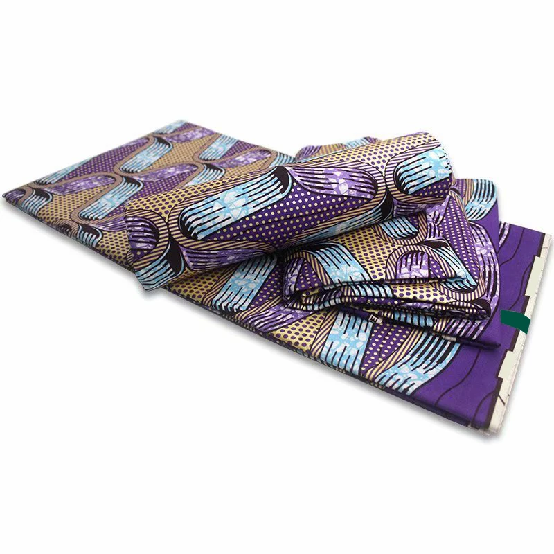 

6 Yards Veritable Golden Wax Guaranteed 100% Cotton Fabric 2021 High Quality African Batik Fabrics Ankara Real Print Wax-S211
