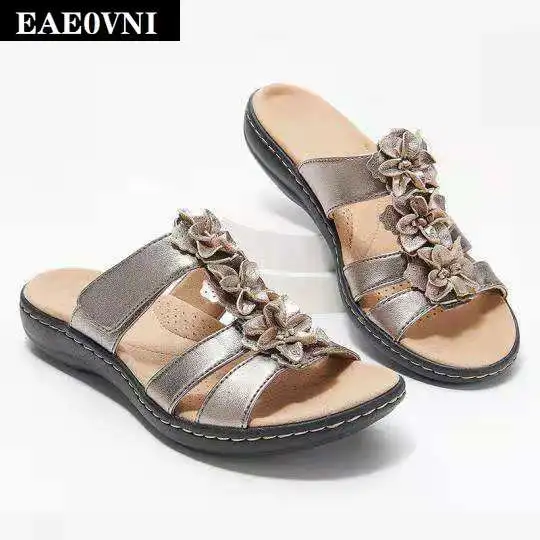 

Women's Slippers New Style Bare Foot Open-toe Flip-flops Outdoor Low-heel Comfortable Casual Slippers Large Size Women Slippers