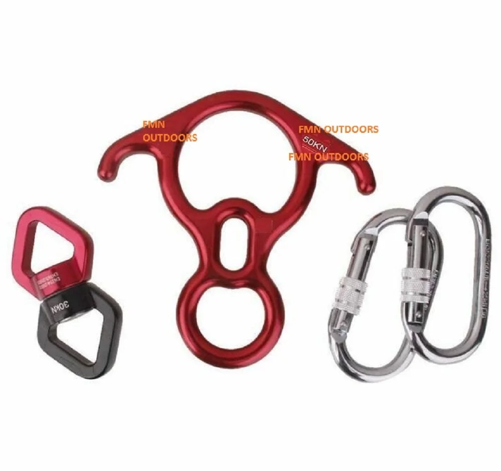 Вертлюжный шнур для скалолазания + 2 карабина фигурка 8 спусков|Аксессуары