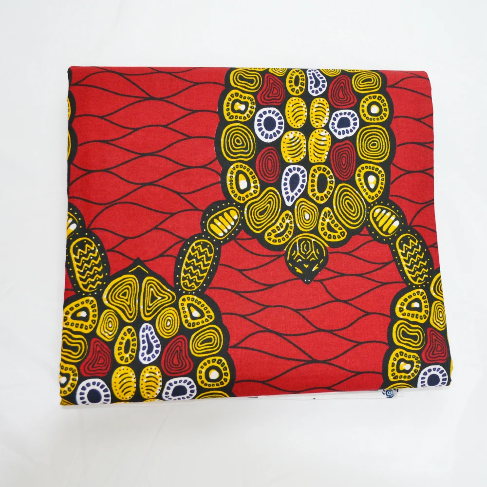 Красный африканский хлопковый воск Анкары для платьев печать ткани нигерийский