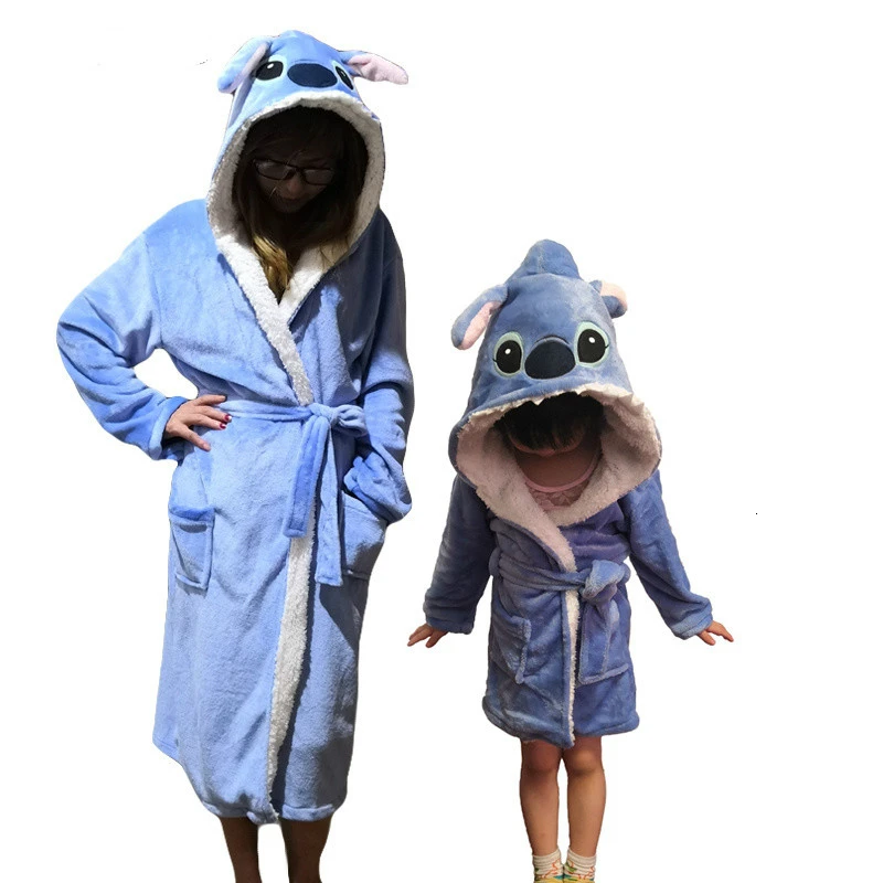 Kigurumi новый теплый детский халат с животными мультяшный Единорог милые банные
