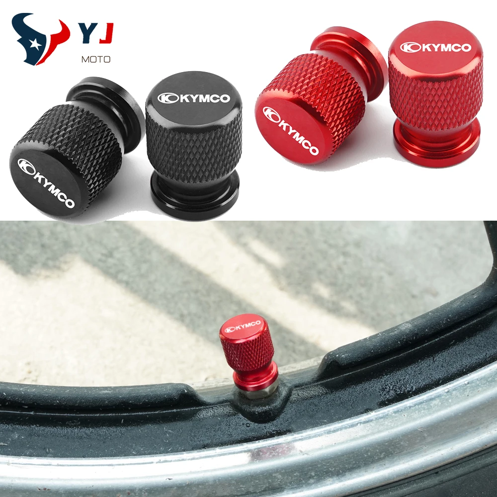 

For KYMCO Universal High Quality Motorcycle Tire Valve Air Port Stem Cover Cap Plug CNC Aluminum Accessories All Years 6 Colors
