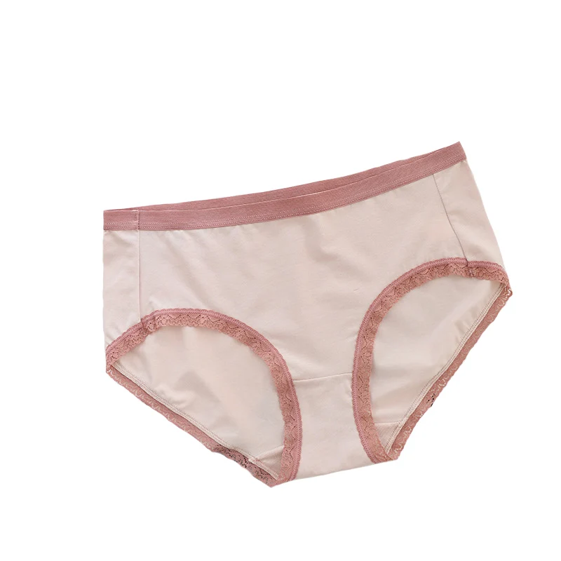 Women's Underpants Modal Underwear Ladies Cotton Antibacterial Elasticity Mid-waist Briefs Lace Colors Breathable Panties | Женская