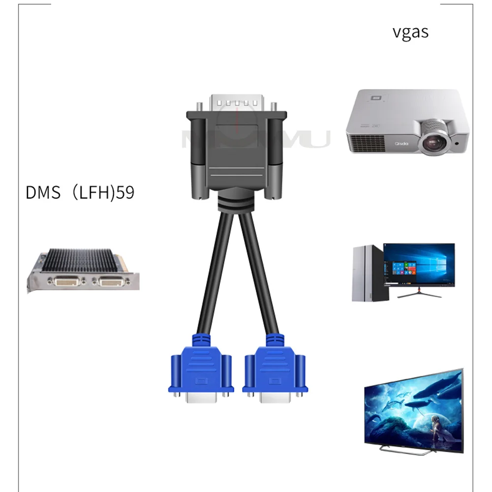 Разветвитель DMS 59 Pin папа-2 HDMI/VGA/DVI/DP мама | Электроника
