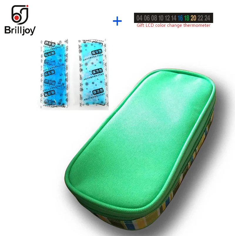 Brilljoy сумка-холодильник для инсулина сумка-холодильник Bolsa Termica алюминиевая фольга портативный изолированный чехол-холодильник для путешествий - Цвет: Insulin Bag Green C