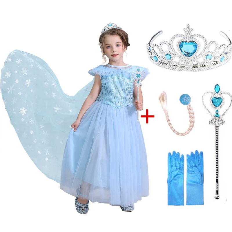Платье для маленькой девочки королева принцесса мультяшные костюмы