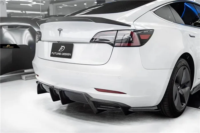 

Подходит для модели Tesla 3 Upgrade Fd Передняя боковая юбка из углеродного волокна задний спойлер Surround