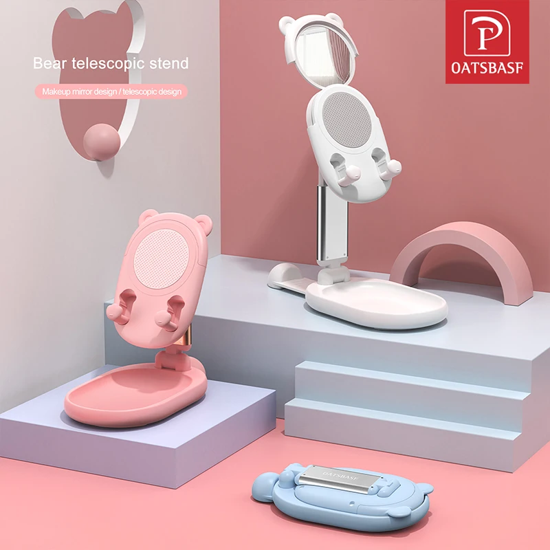 Держатель для телефона с милым медведем подставка сотового кроликом