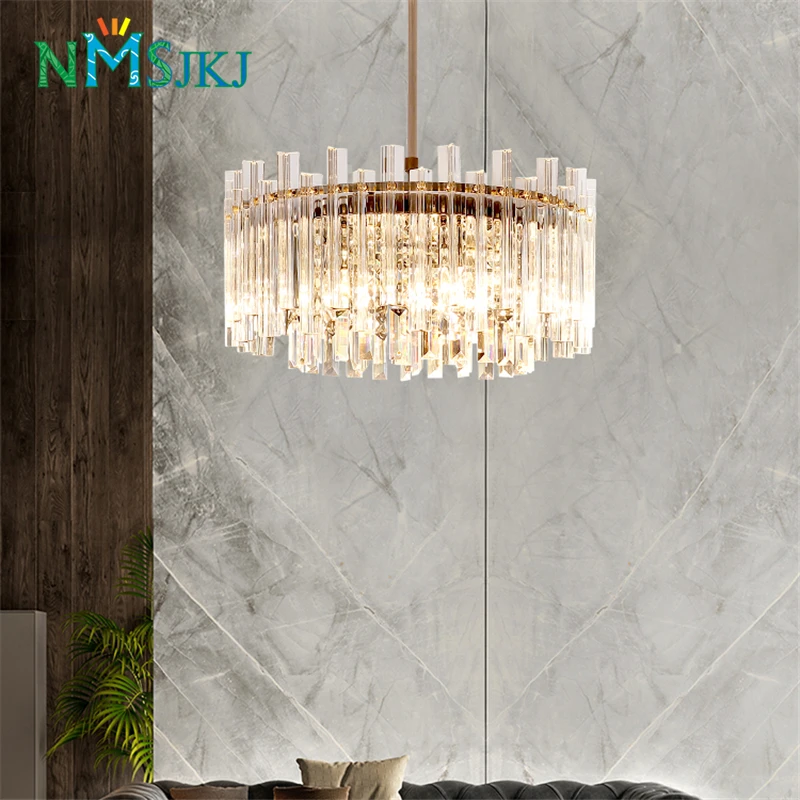 Modern LED Rectangular Transparent Crystal Chandelier Restaurant Home Decoration | Освещение