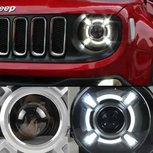 2015 2017 для Jeep Renegade HID светодиодный фары с DRL и bi xenon проектор|Фара авто в сборе| |