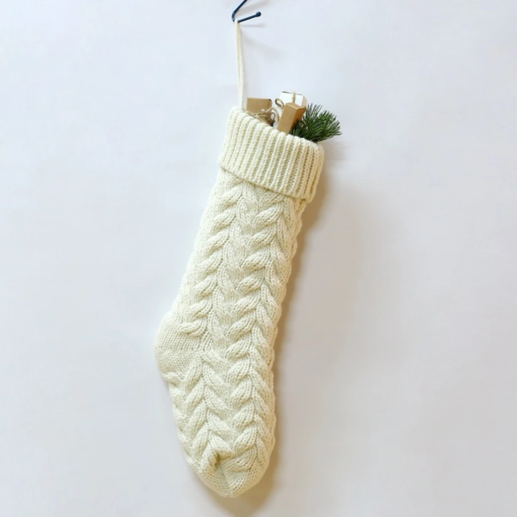 

Cane candies Christmas Stockings 46cm Seasonal Knit Knitted Decorations