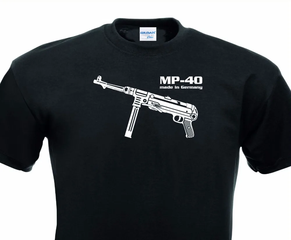 

Different Colors High Quality Casual Men'S Street Wear Short Sleeve Tee Shirt Mp 40 Maschinen Pistol Germany Wehrmacht Classic