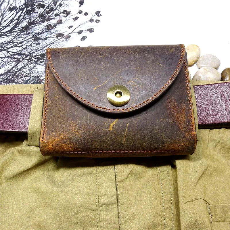 Blongk кожаная поясная сумка маленькая на пояс кошелек водительское удостоверение