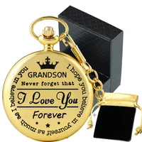 grandson i love you series birthday gifts for kids vintage pocket pendant clock retro fashion graduation present