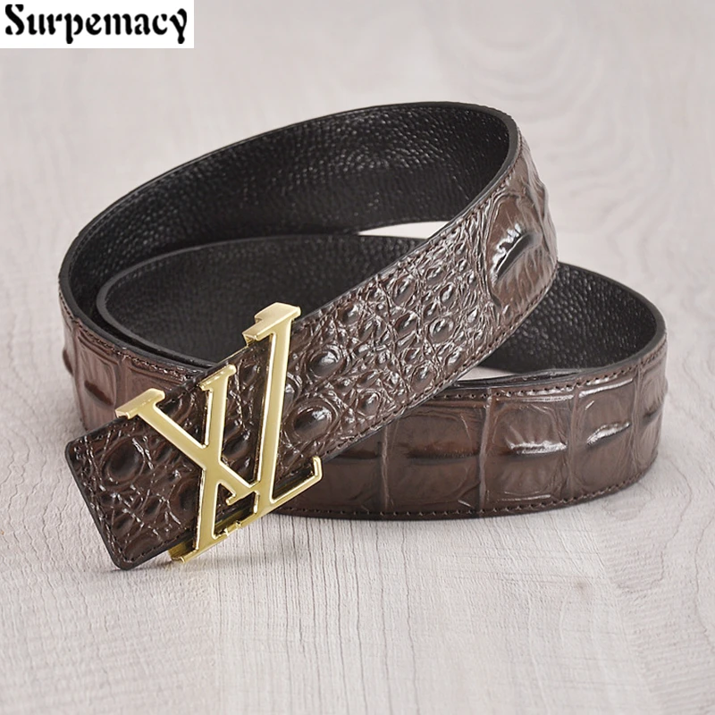 new High quality men's genuine leather belt designer belts men luxury male belts for men fashion vintage pin buckle for