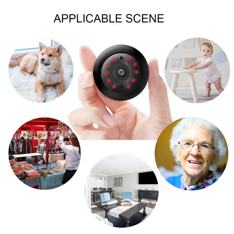 Мини-камера видеонаблюдения V380 Wi-Fi 720P IP инфракрасное ночное видение обнаружение