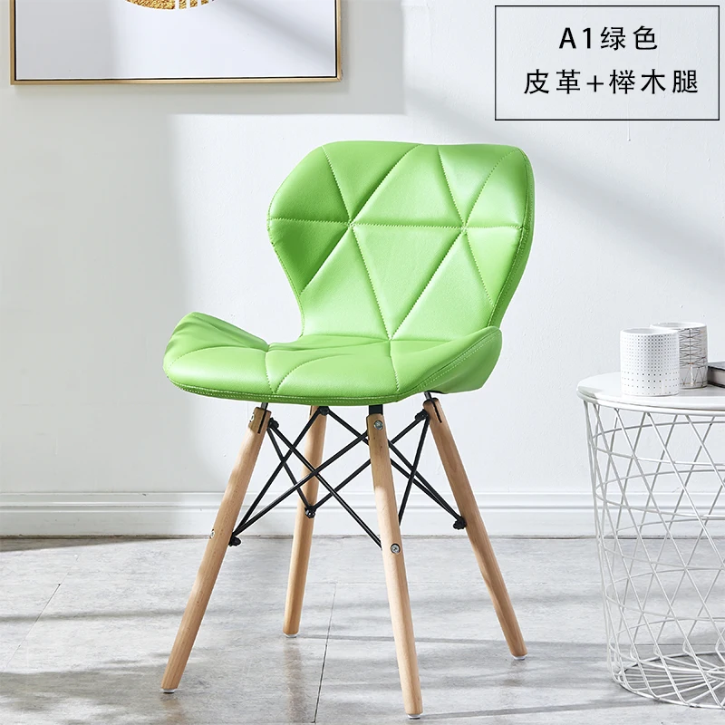 Стул Eames, современный простой стол, стул для семьи, для столовой, задний стул, компьютерный стул, стул, стул из твердой древесины, скандинавский обеденный стул - Цвет: see chart