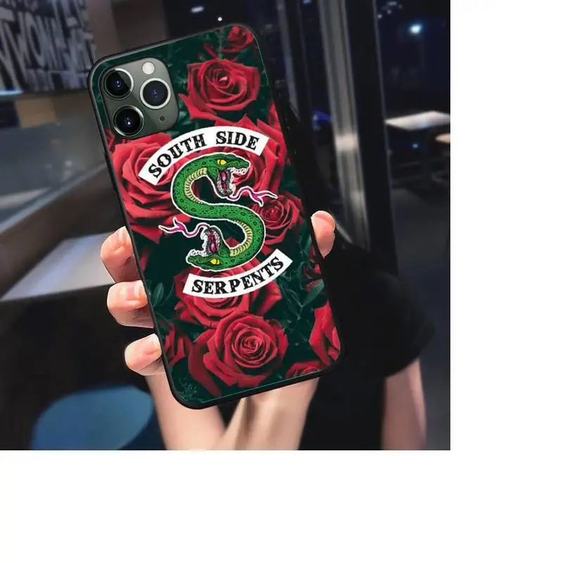 

American TV Riverdale Southside Serpents Phone Case For iphone 7 8 plus x xr xs 11 12 mini pro max black soft nax fundas cover