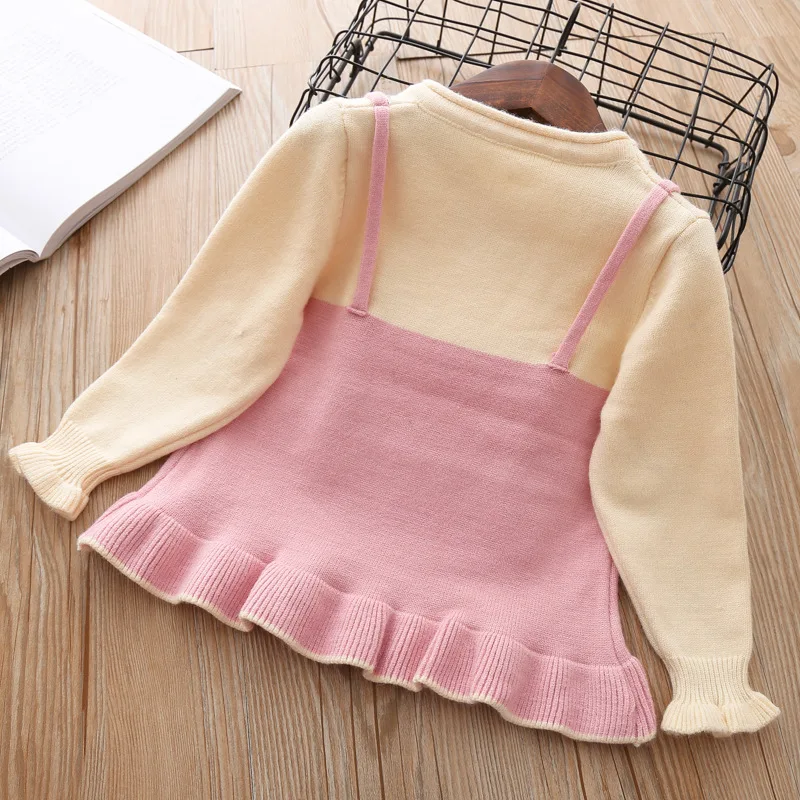 Вязаные платья для девочек на осень и зиму платье-пачка принцессы маленьких