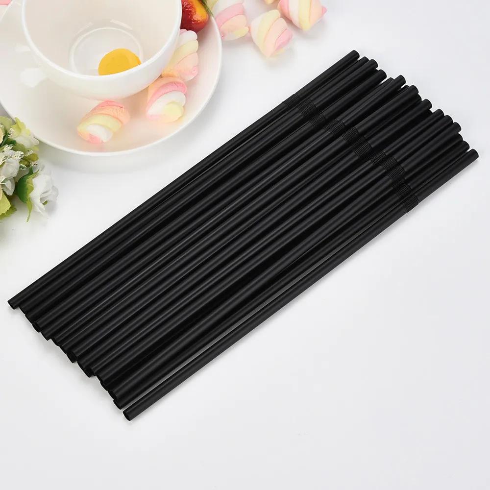 

100PCS Drinking Straws Long Flexible Drinking Straws Wedding Party Plastic Drinking Straws Kitchen Accessories Disposable Straws